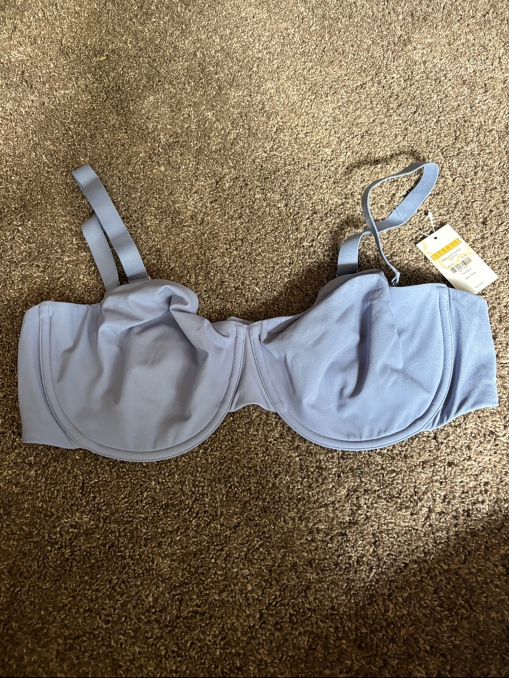 Light Periwinkle Underwire Bra with Support and Adjustable Straps